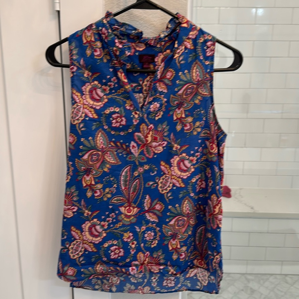 J Crew sleeveless floral top